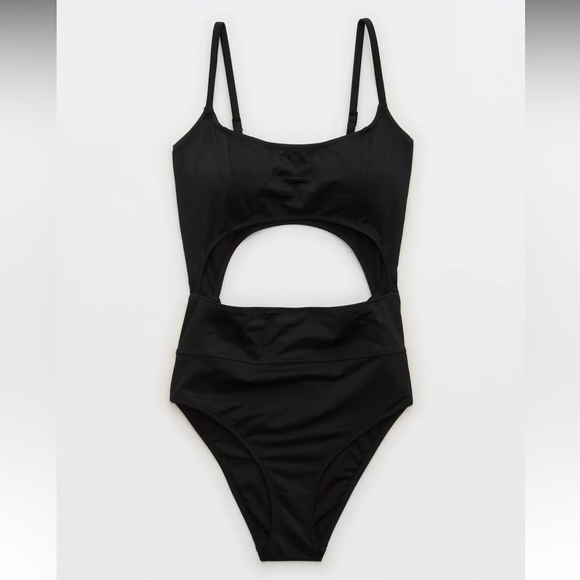 aerie Swim New Aerie Seamed Cut Out One Piece Swimsuit Poshmark